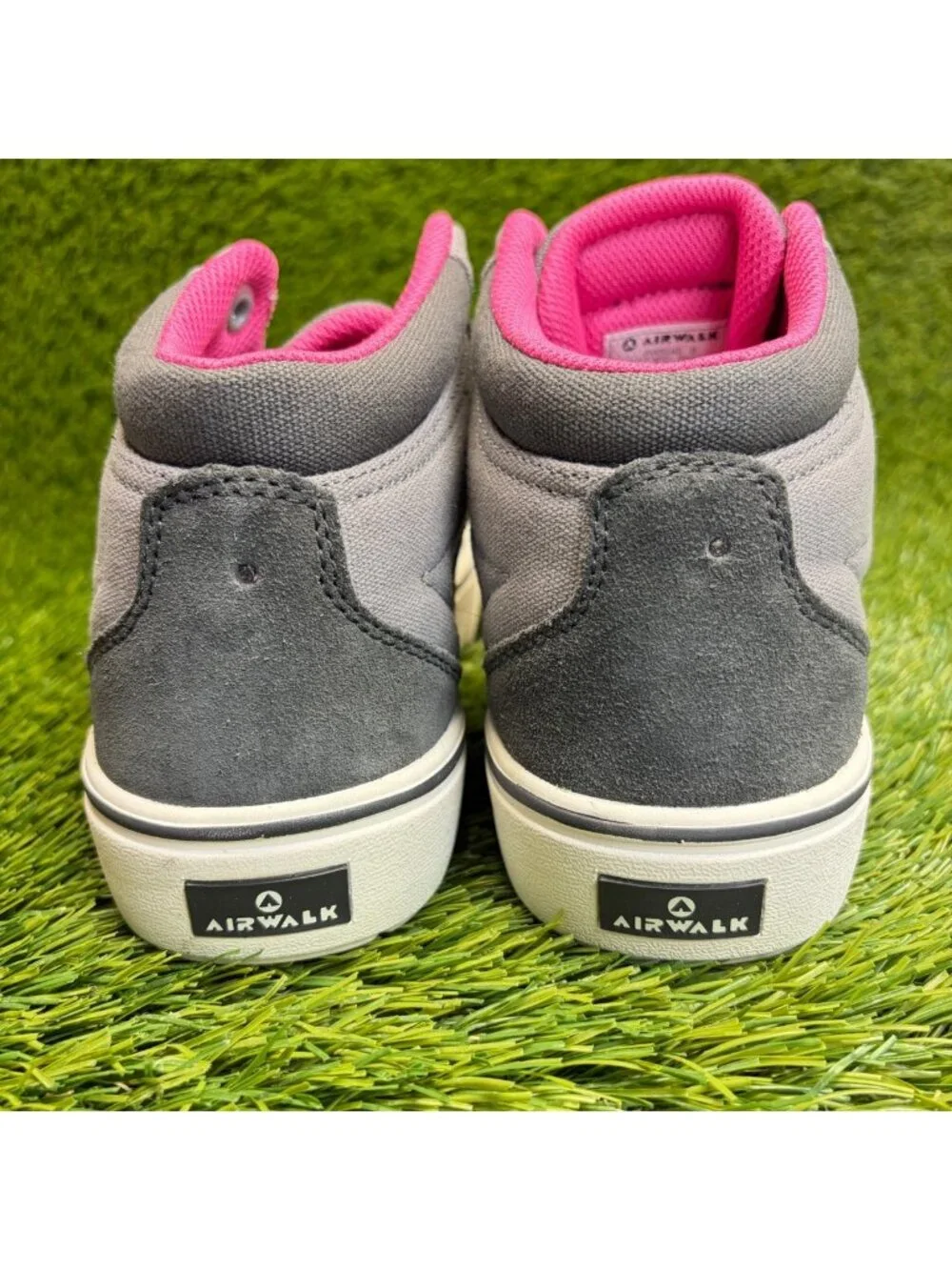 Airwalk Venice Mid Womens Size 8.5 Gray Pink Composite Toe Safety Work Boots
